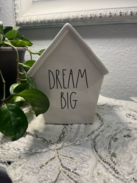 Rae Dunn Other - NWOT Rae Dunn Ceramic Bird House "Dream Big" Piggy Bank - White